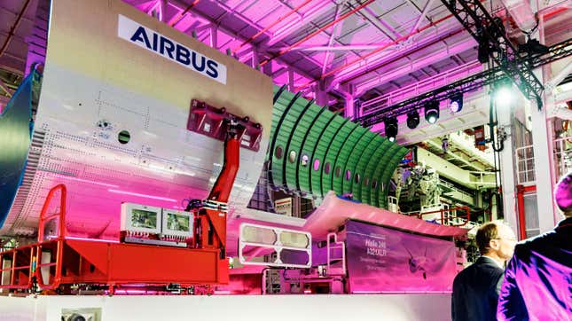 Un avion Airbus partiellement construit