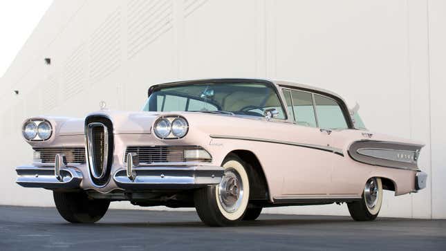 A photo of a white Edsel Citation sedan. 