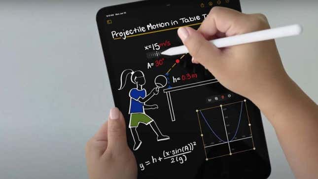 Screenshot of Math Notes in Action