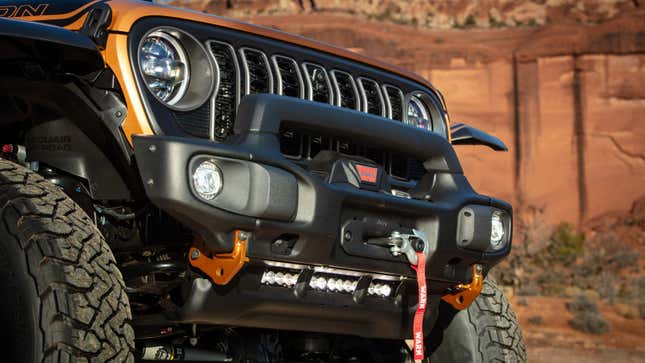 A photo of the front of the High Top pickup truck from Jeep. 