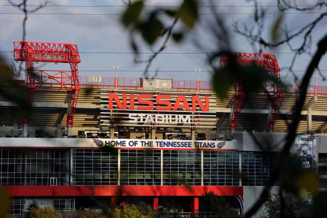 FILE - Nissan Stadium is seen before an NFL football game between the Tennessee Titans and the Jacksonville Jaguars, Oct. 27, 2016, in Nashville, Tenn. A panel of judges has blocked a new Tennessee law that would reconfigure the group overseeing professional sports facilities in Nashville by letting state leaders pick six of its 13 board members. (AP Photo/Weston Kenney, File)