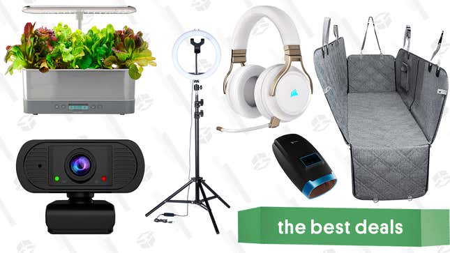 Image for article titled Saturday&#39;s Best Deals: Corsair Virtuoso Gaming Headset, Heirloom Salad AeroGarden Kit, Gabba Goods Webcam, Zosen Dog Car Seat Cover, and More