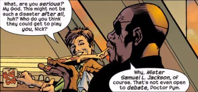 Panel from Ultimates #1, drawn by Bryan Hitch