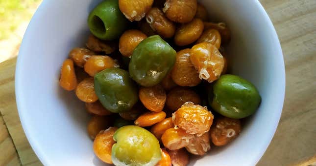 Roasted Lupini Beans and Olives