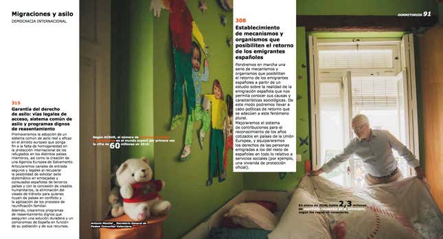Image for article titled Spain’s Podemos leftist party printed its program as an Ikea catalog so voters will actually read it
