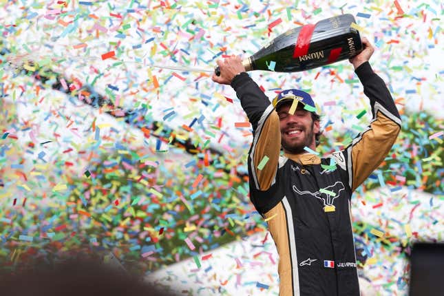 Jean-Eric Vergne at the 2018 Paris ePrix.