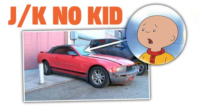 Image for article titled Dude Lied About A 7-Year-Old Kid Being In His Stolen Mustang To Get Cops To Find It Quicker