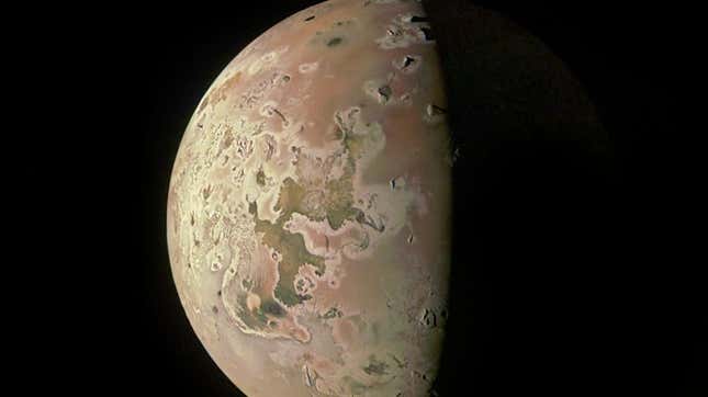 Jupiter’s Moon Io in the latest picture taken by the Juno spacecraft.