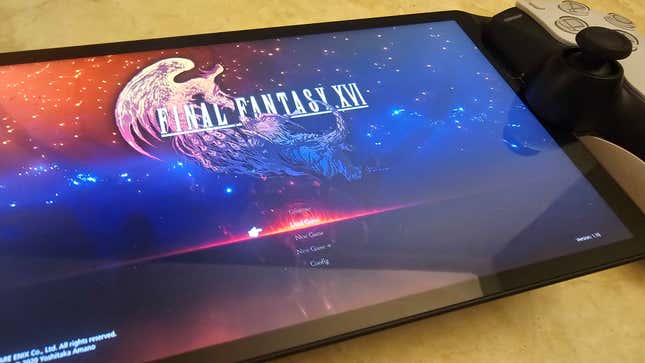 Startbildschirm von FF16 auf PlayStation Portal