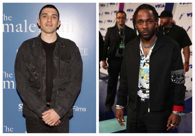 (L) Andrew Schulz, (R) Kendrick Lamar