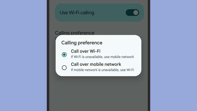 Some devices let you prioritize wifi even when you’ve got a cell signal.