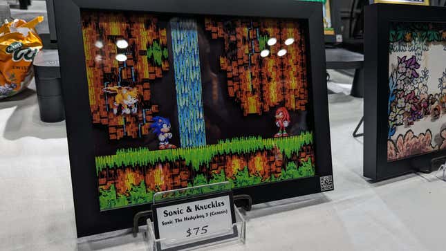 Sonic and friends are in a diorama at Comic Con.
