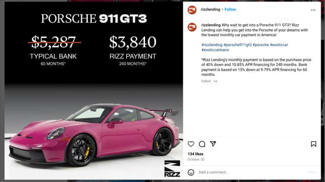 Image for article titled This Offer For A Porsche 911 GT3 At $3,840 A Month For 20 Years Is Proof That Even Rich People Can Be Terrible At Math