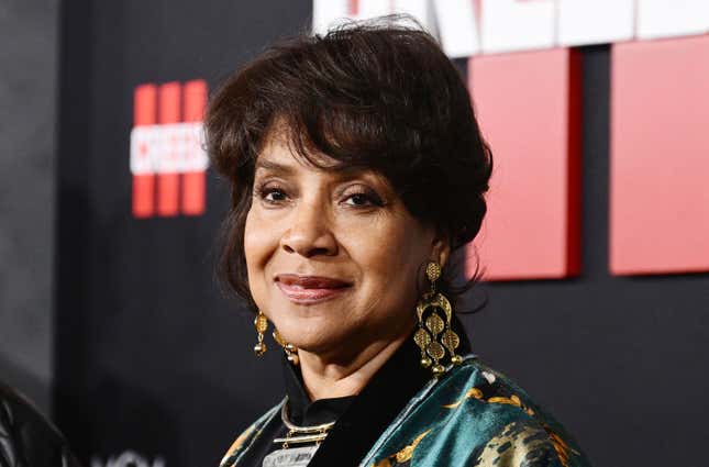 Phylicia Rashad arrives for the Los Angeles premiere of Creed III at the TCL Chinese Theater in Hollywood, California, on February 27, 2023.