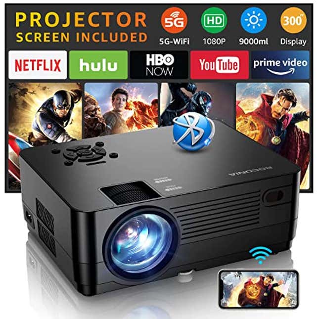 Image for article titled Host the Best Movie Nights With 74% Off This Full HD Projector