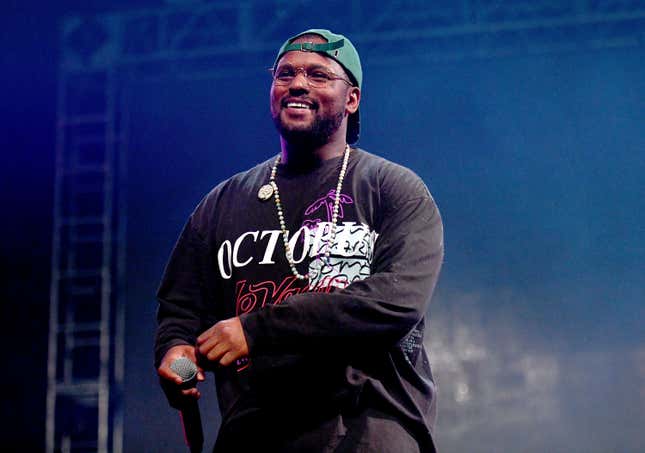 Schoolboy Q performs onstage at the Rolling Loud Festival at NOS Events Center on December 16, 2017 in San Bernardino, California.