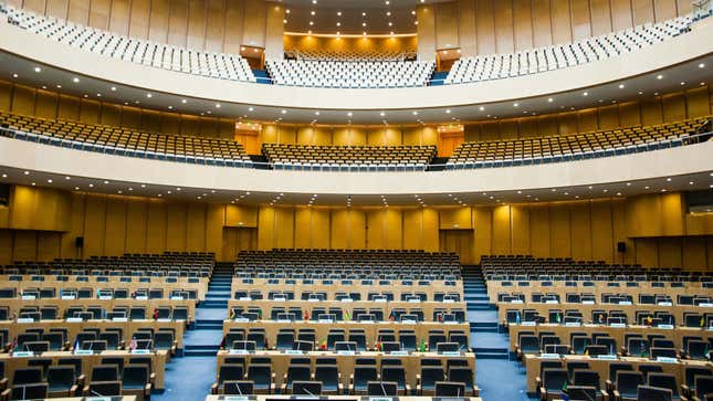 African Union building, designed in China, made by China, paid by China.