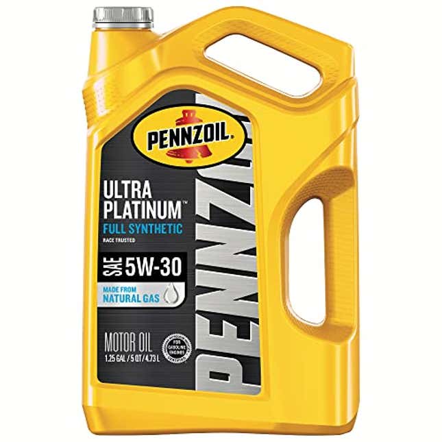 Image for article titled Pennzoil Ultra Platinum Full Synthetic 5W-30 Motor Oil (5-Quart, Now 39% Off