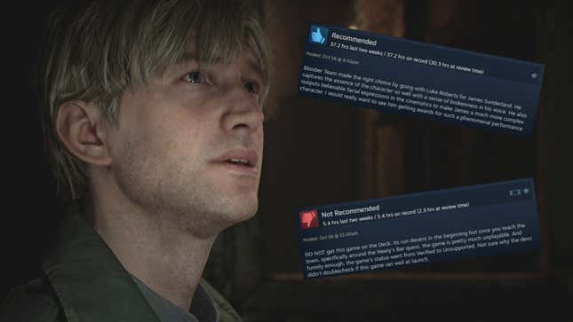 Ian Silenthill stares hopefully a positive Steam review.