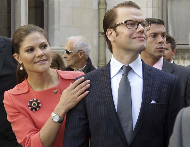 Swedish Princess Victoria bucked her country’s trend of walking down the aisle with her spouse, representing equality in the marriage union, and instead had her father give her away.