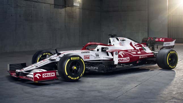 Image for article titled I Expect Nothing From Alfa Romeo&#39;s 2021 Formula 1 Car But At Least It Looks Great