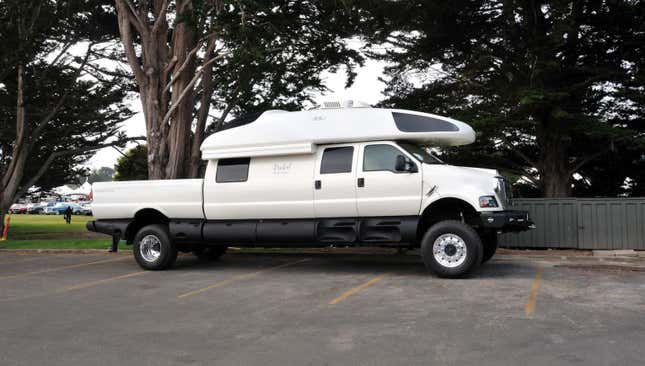 Image for article titled Someone Spent $6 Million Building A Massive Ford F-750 Motor Home