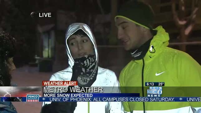 Runner Eats It Immediately After Interview About Running In Snow