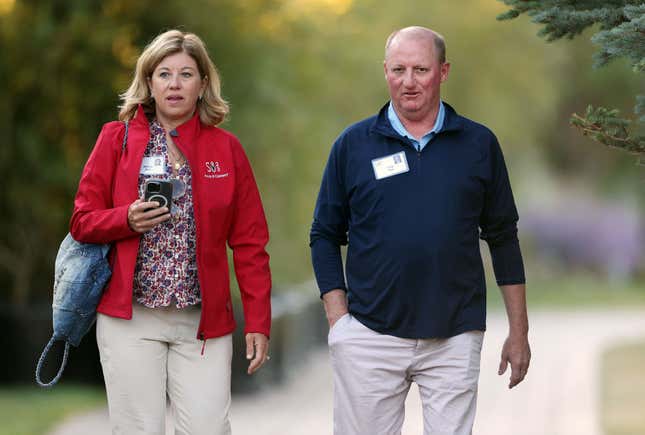 Greg Abel and his wife, Andrea, at a Berkshire Hathaway event in 2023.