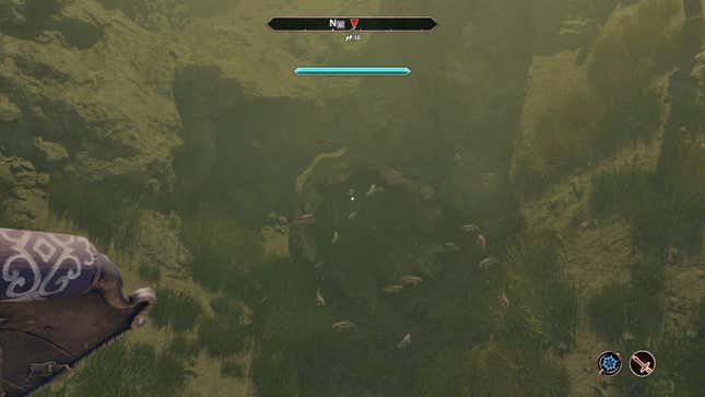 The secret underwater entrance to the Vile Lair in Oblivion Remastered.