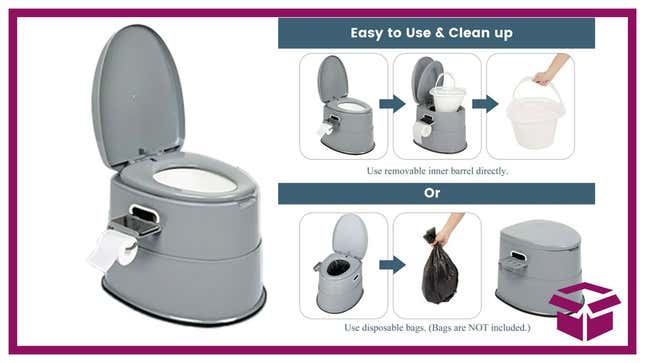 Image for article titled Boost Your Camping Convenience with Portable Camping Toilet, 52% Off