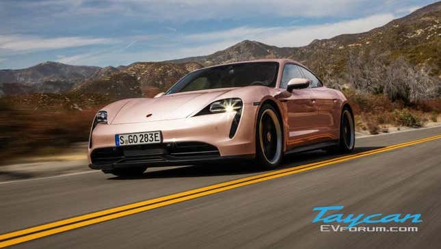 Image for article titled The Porsche Taycan Comes In Pink Oh My God