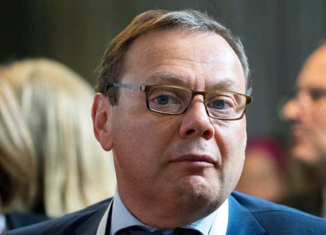 FILE - Russian businessman and co-founder of Alfa-Group Mikhail Fridman attends a conference of the Israel Keren Hayesod foundation in Moscow, Russia, Tuesday, Sept. 17, 2019. Russian businessmen Mikhail Fridman and Petr Aven won a court case Wednesday against a European Union’s decision to sanction the pair for their role in Russia’s war against Ukraine. (AP Photo/Pavel Golovkin, File)