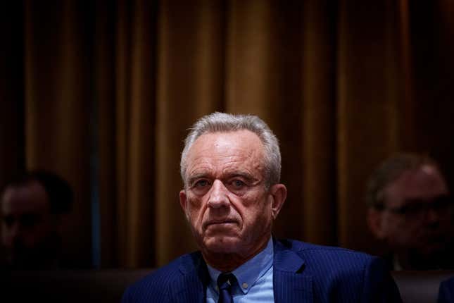  Robert F. Kennedy Jr. at a Cabinet meeting at the White House on Feb. 26