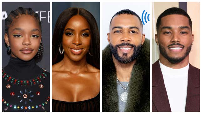 Marsai Martin, left; Kelly Rowland, Omari Hardwick, and Rome Flynn.