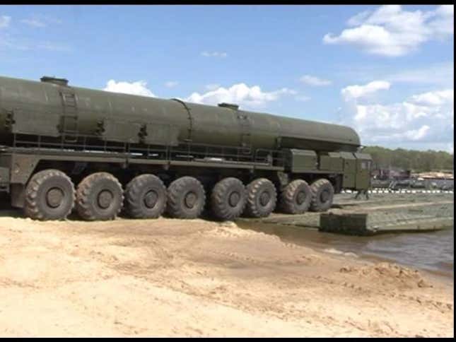 Watch Russia's Deadliest Weapon Pretend It's On A Lazy River Ride