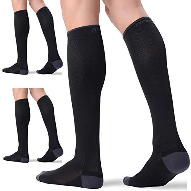 FITRELL 3 Pairs Compression Socks for Women and Men 20-30mmHg ...