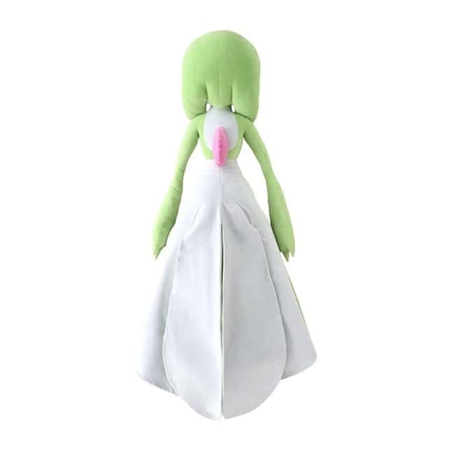 The back of the life-sized Gardevoir plush.