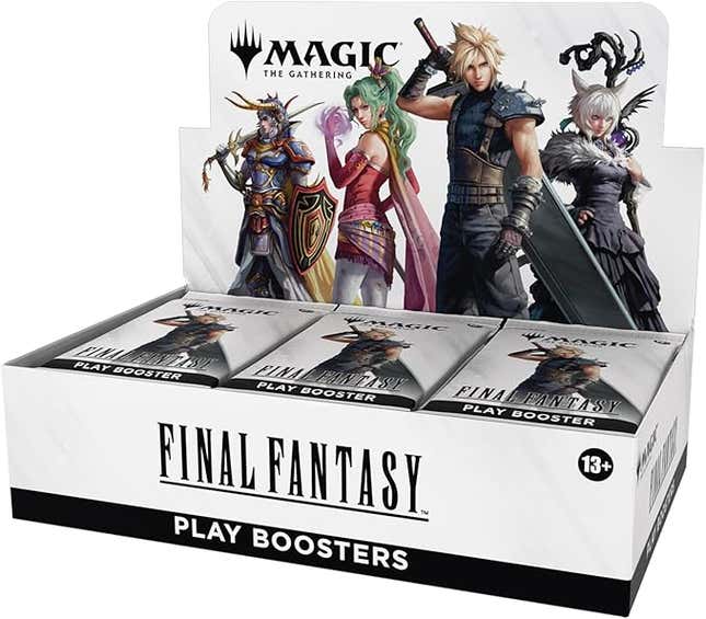 An image shows Final Fantasy-themed Magic: The Gathering cards.