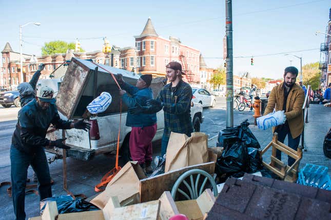 Image for article titled These images reveal what many Baltimore residents actually did today