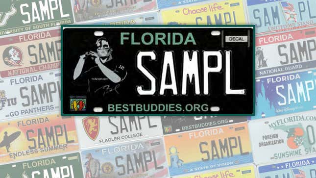 An image showing a personalised license plate design from Florida