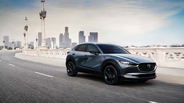 A photo of a Mazda CX-30 crossover. 