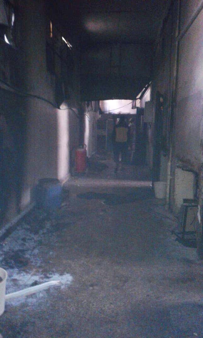 Inside Hama prison.