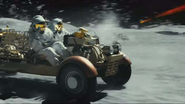 Image for article titled Ad Astra&#39;s Lunar Rover Car Chase Looks Like Mad Max In Space