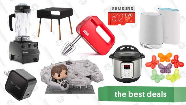 A RAVPower USB-C Charger, an Instant Pot, Vitamix blender, and a Millennium Falcon Funko lead Monday’s biggest sales on the Internet.