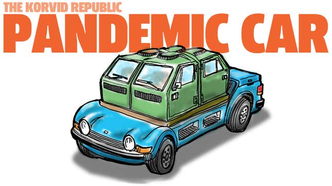 Image for article titled Imaginary Car From An Imaginary Country: The Korvid Republic Pandemic Car