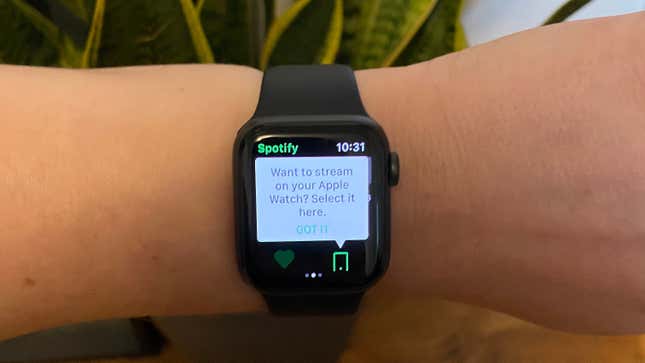 Image for article titled Looks Like Spotify Is Expanding Its Streaming Beta on the Apple Watch