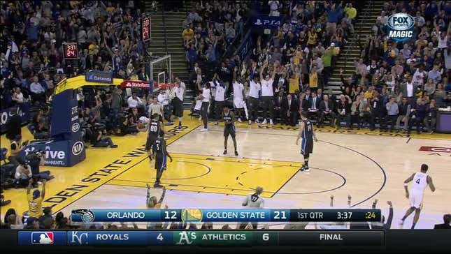 Andrew Bogut Doesn't Even Stick Around To See If Stephen Curry Makes Three-Pointers Anymore