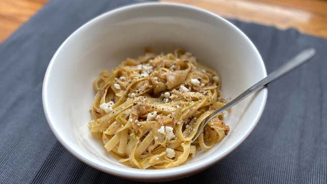 Butter Braised Cabbage Fettuccine