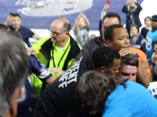 Security Guard Chokes Panthers Fan
