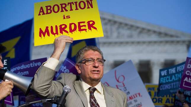 Seems Weird Not to Mention That the Person You're Quoting Is a Notorious Anti-Abortion Extremist